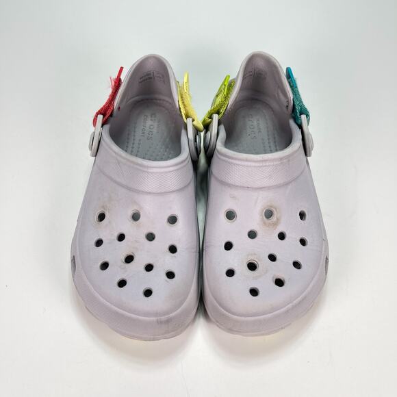 Crocs Classic All Terrain Clog Light Gray Adjustable Strap 207458 Youth Size 1 - Picture 3 of 10